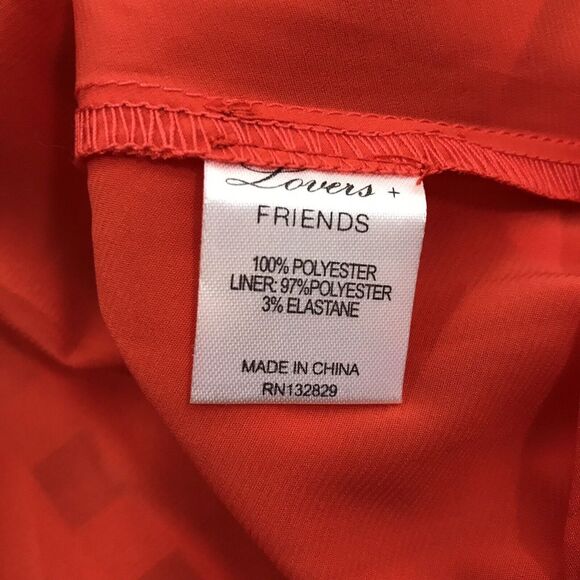 Lovers + Friends Revolve dress Terrace‎ View Gingham Fit Flare S Orange - Picture 5 of 7